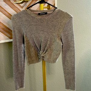 Olivaceous large crop sweater in Large